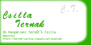 csilla ternak business card